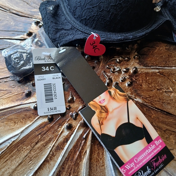 5 Ways Convertable Bra Black Fuchsia By Secret Lace - Picture 5 of 9